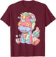 Pastel Goth Anime Kawaii Unicorn, Creepy Cute Voodoo Doll T-Shirt - T-Shirt | Maroon