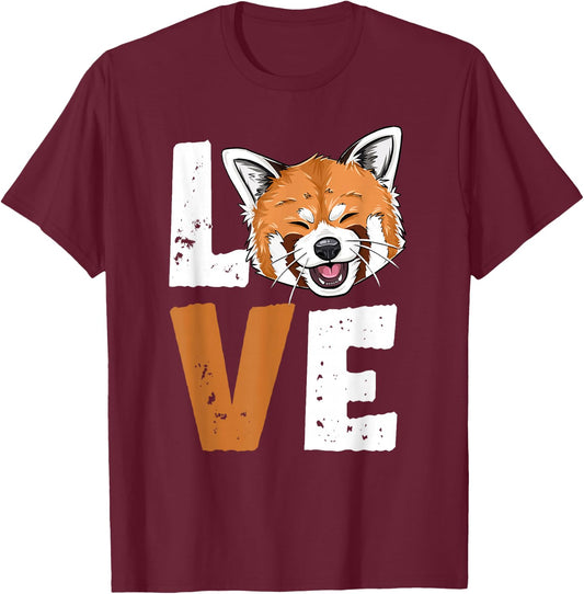 Red Panda Love Funny Cute Red Panda Lover T-Shirt - T-Shirt | Maroon
