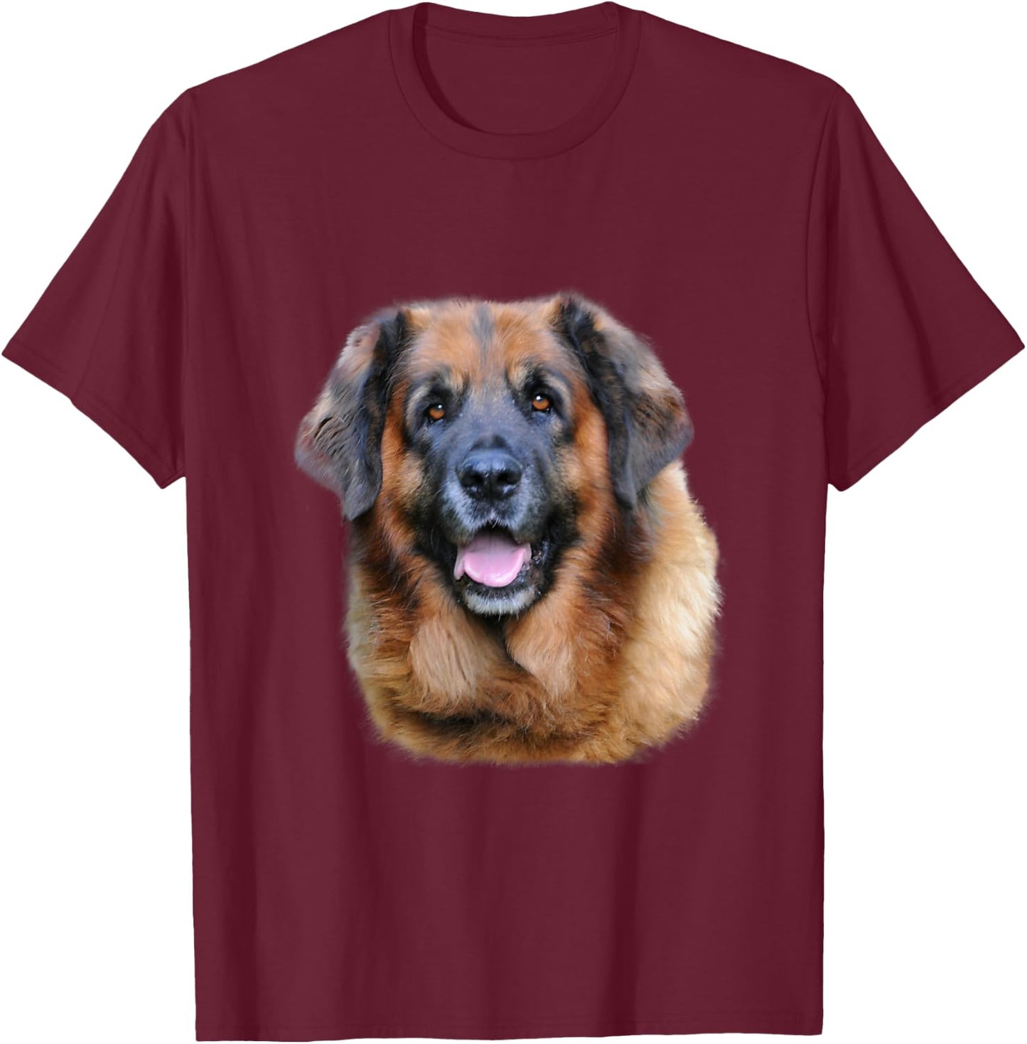 Leonberger Dog Design T-Shirt - T-Shirt | Maroon