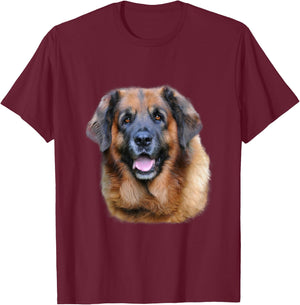 Leonberger Dog Design T-Shirt - T-Shirt | Maroon