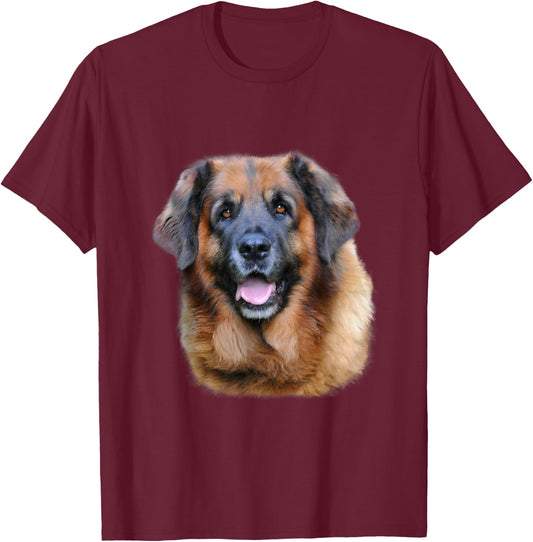 Leonberger Dog Design T-Shirt - T-Shirt | Maroon