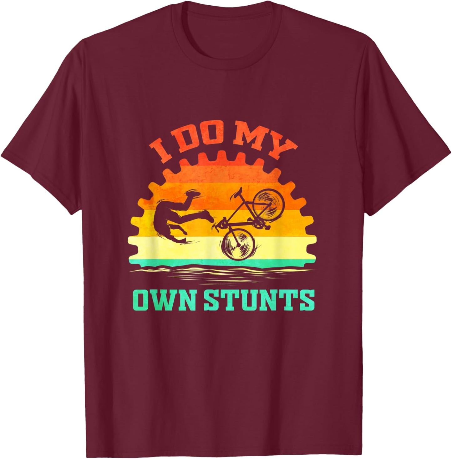 Cycling Lover Funny for Bike Tour Bicycle Stunts Cycle T-Shirt - T-Shirt | Maroon