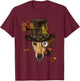 Greyhound Steampunk Dog Medieval Victorian Greyhound Lover T-Shirt - T-Shirt | Maroon