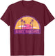 Vintage Sunset Blvd California Distressed Grunge Retro 80s T-Shirt - T-Shirt | Maroon