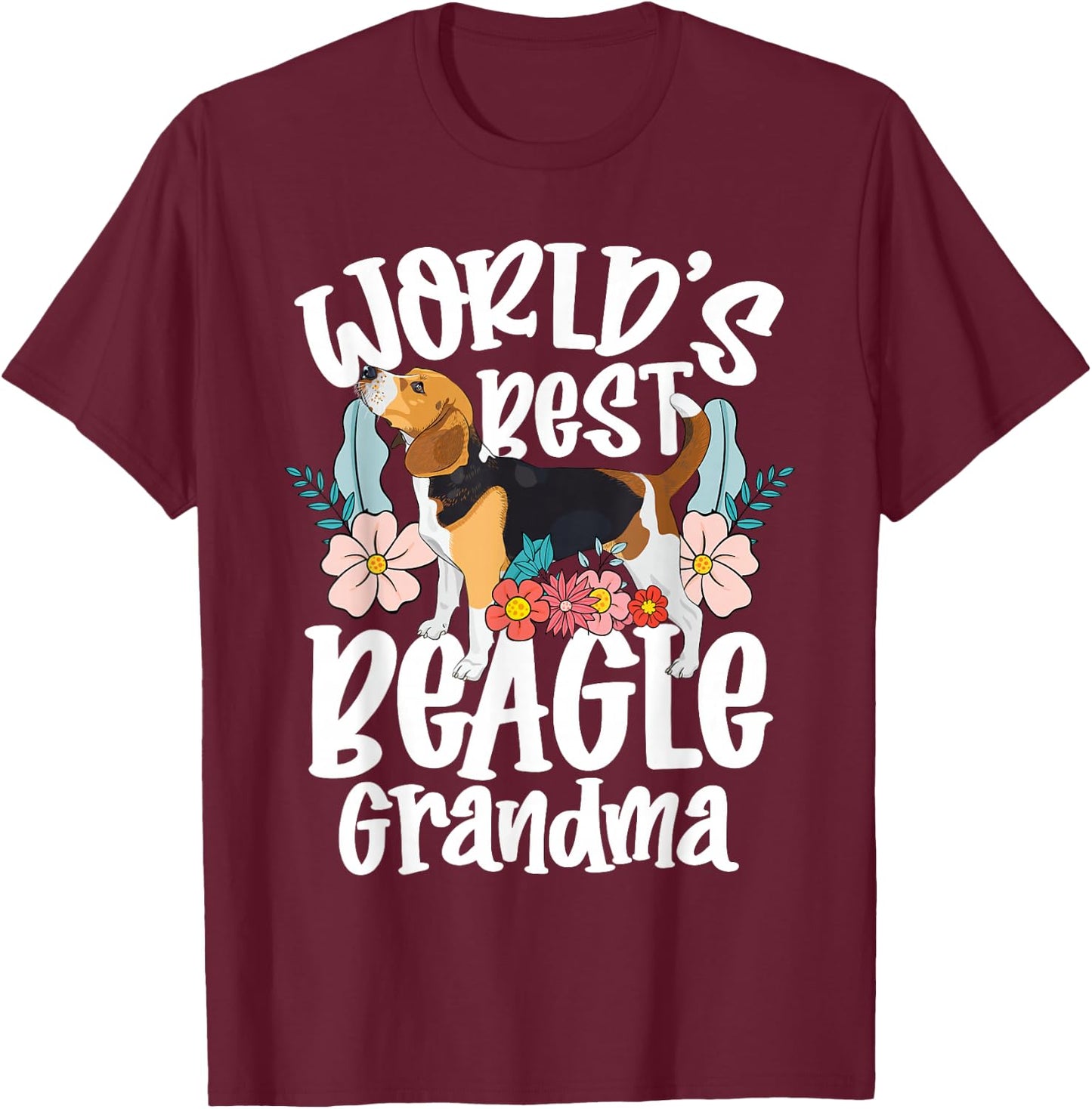 World's best beagle grandma T-Shirt - T-Shirt | Maroon