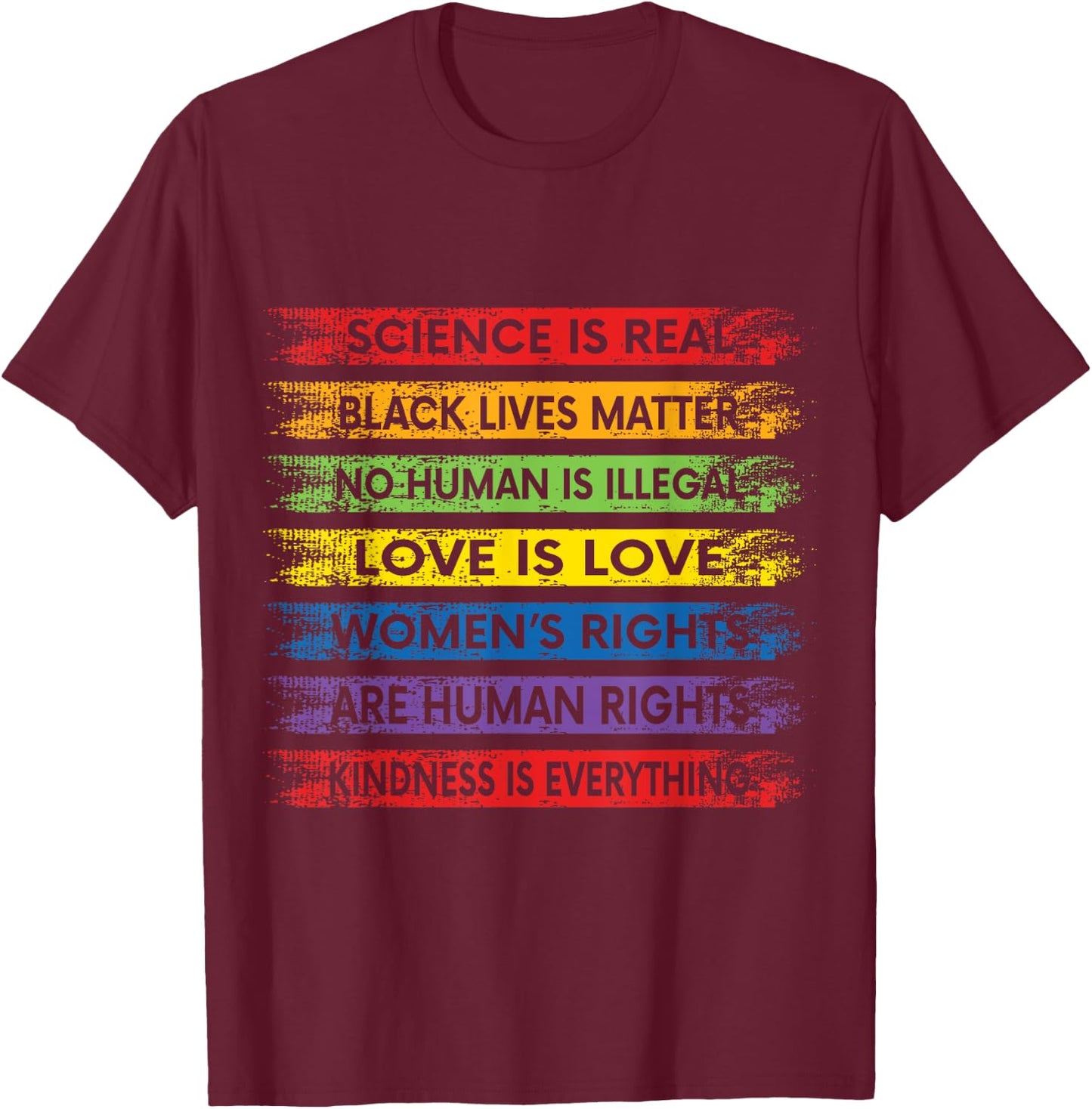 Science Is Real Black Lives Matter Design T-Shirt - T-Shirt | Maroon