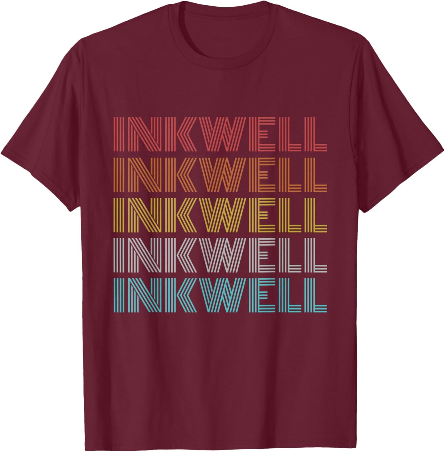 Retro Vintage Inkwell T-Shirt - T-Shirt | Maroon