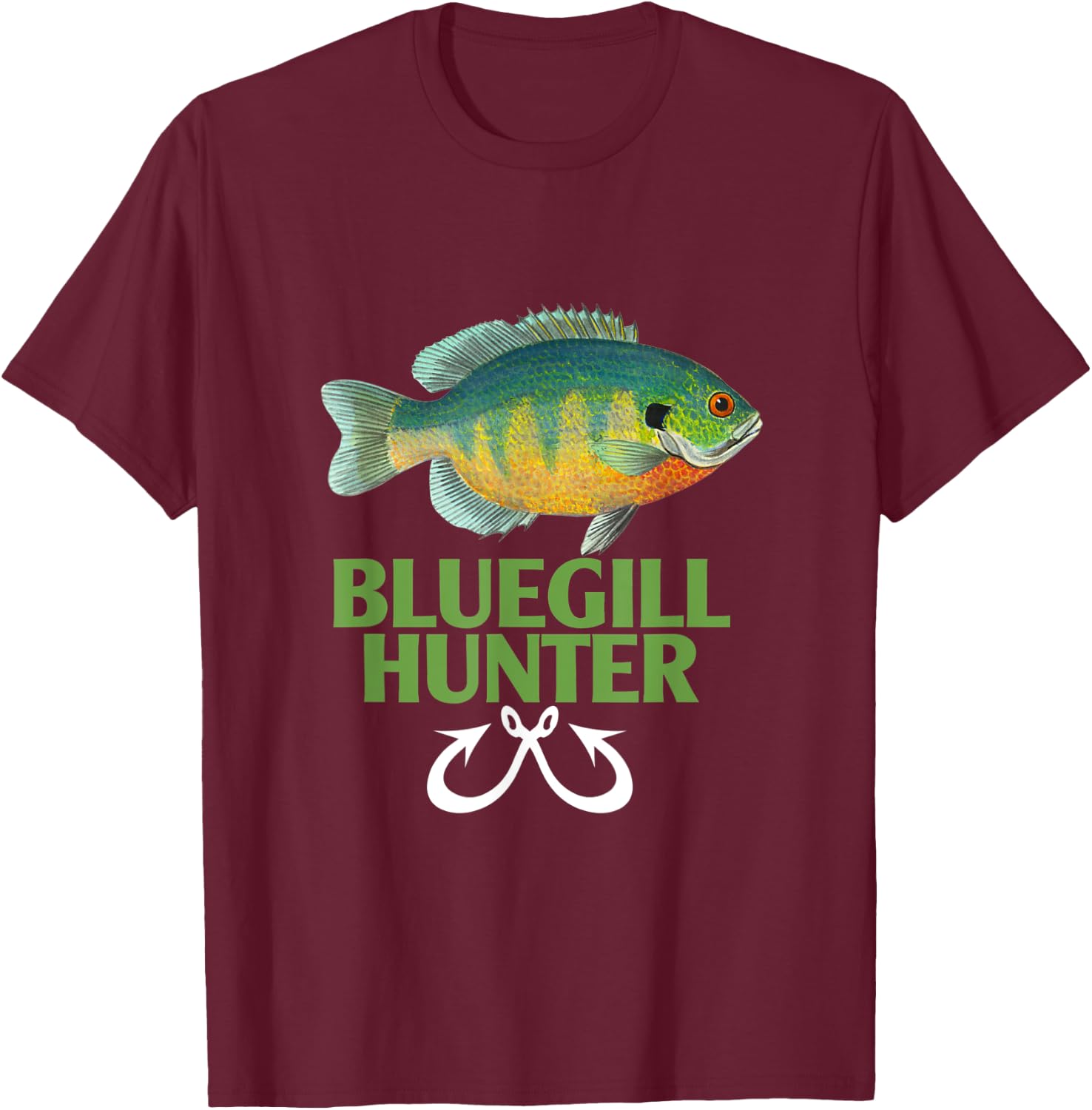 Funny Bluegill Fishing Sunfish Bluegrill Hunter Lover T-Shirt - T-Shirt | Maroon