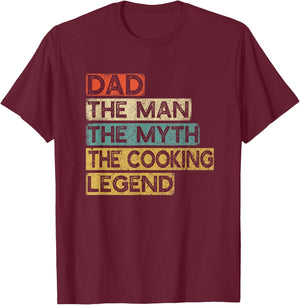 Chef Dad Cooking Legend Home Cook Father's Day T-Shirt - T-Shirt | Maroon