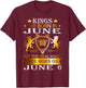 Kings Are Born On June 6th Birthday Bday Men Boy Kid T-Shirt - T-Shirt | Maroon