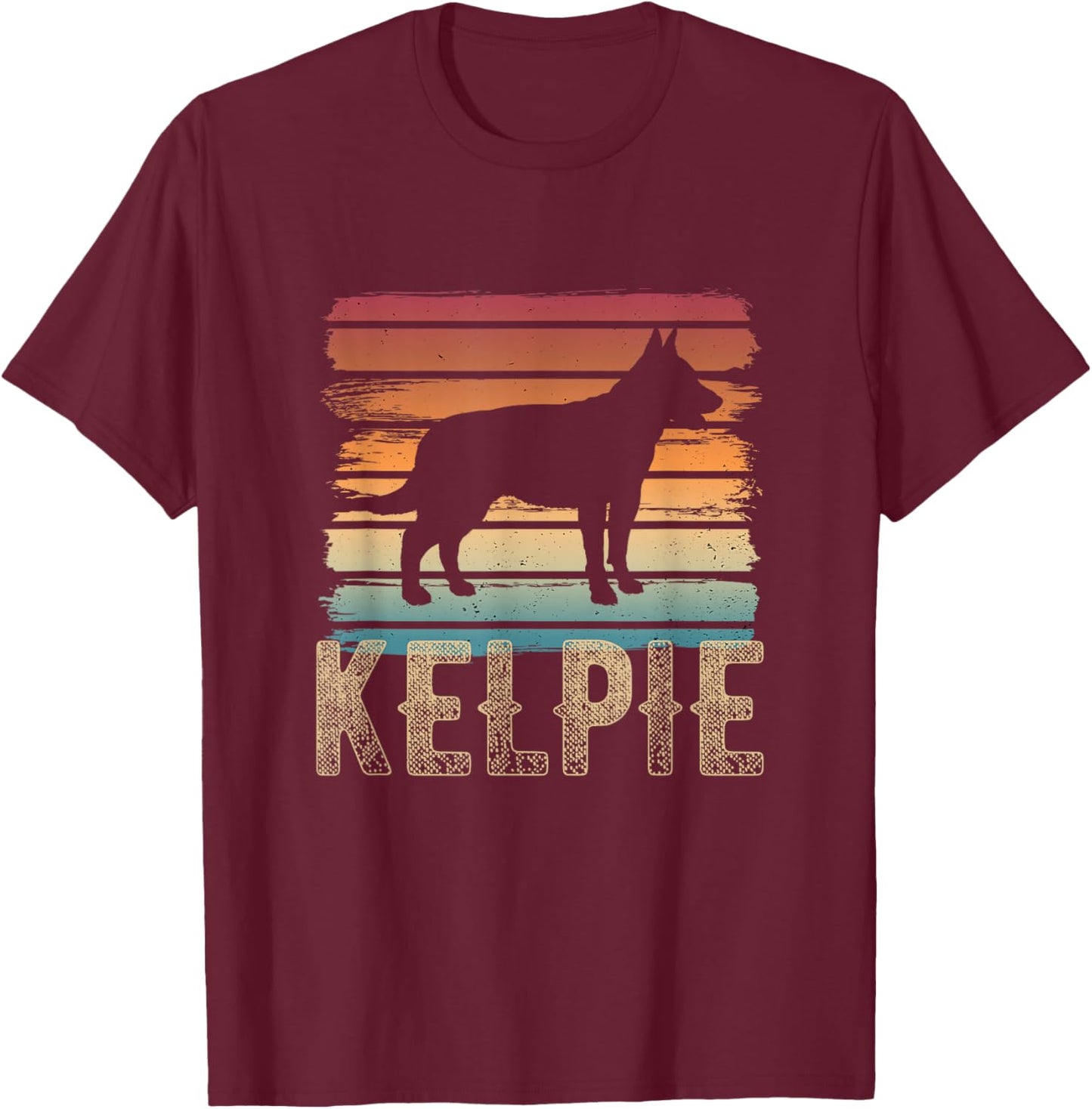 Australian Kelpie Dog T-Shirt - T-Shirt | Maroon