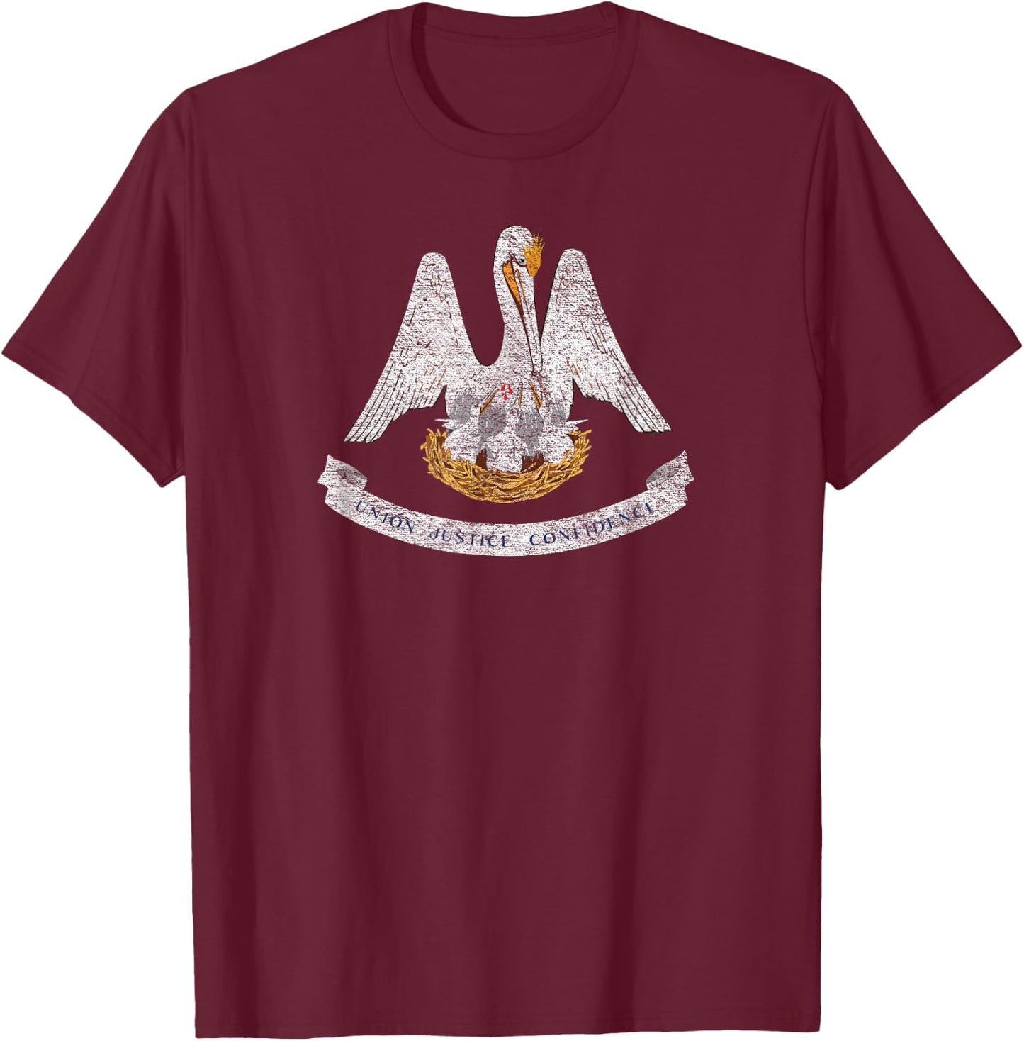 State of Louisiana Flag La New Orleans Baton Rouge T-Shirt - T-Shirt | Maroon