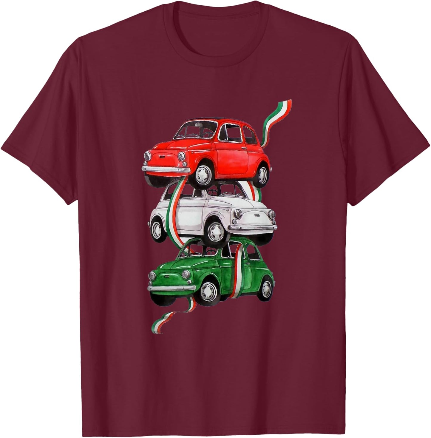 Italy Italian Flag Italia /Women/Youth/Kid T-Shirt - T-Shirt | Maroon