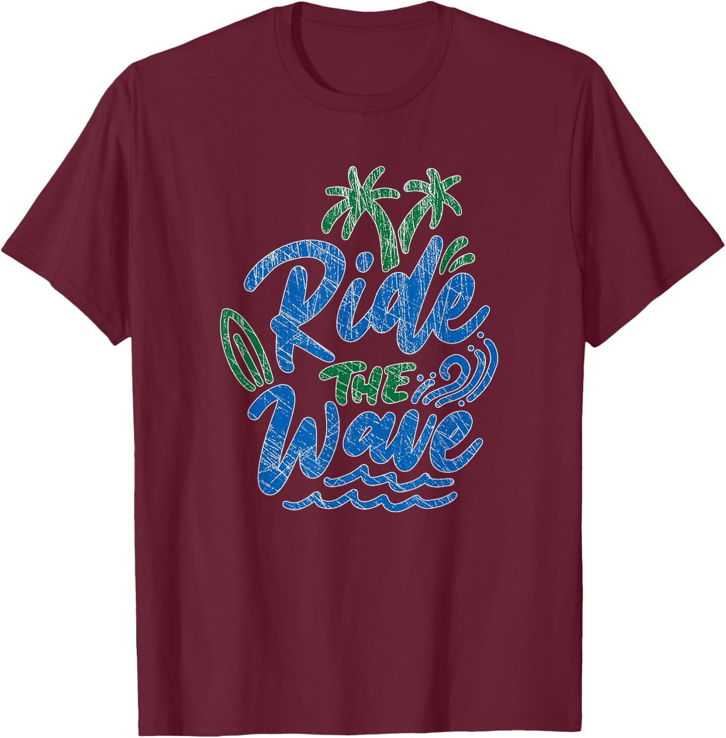 Ride the Wave T-Shirt - T-Shirt | Maroon