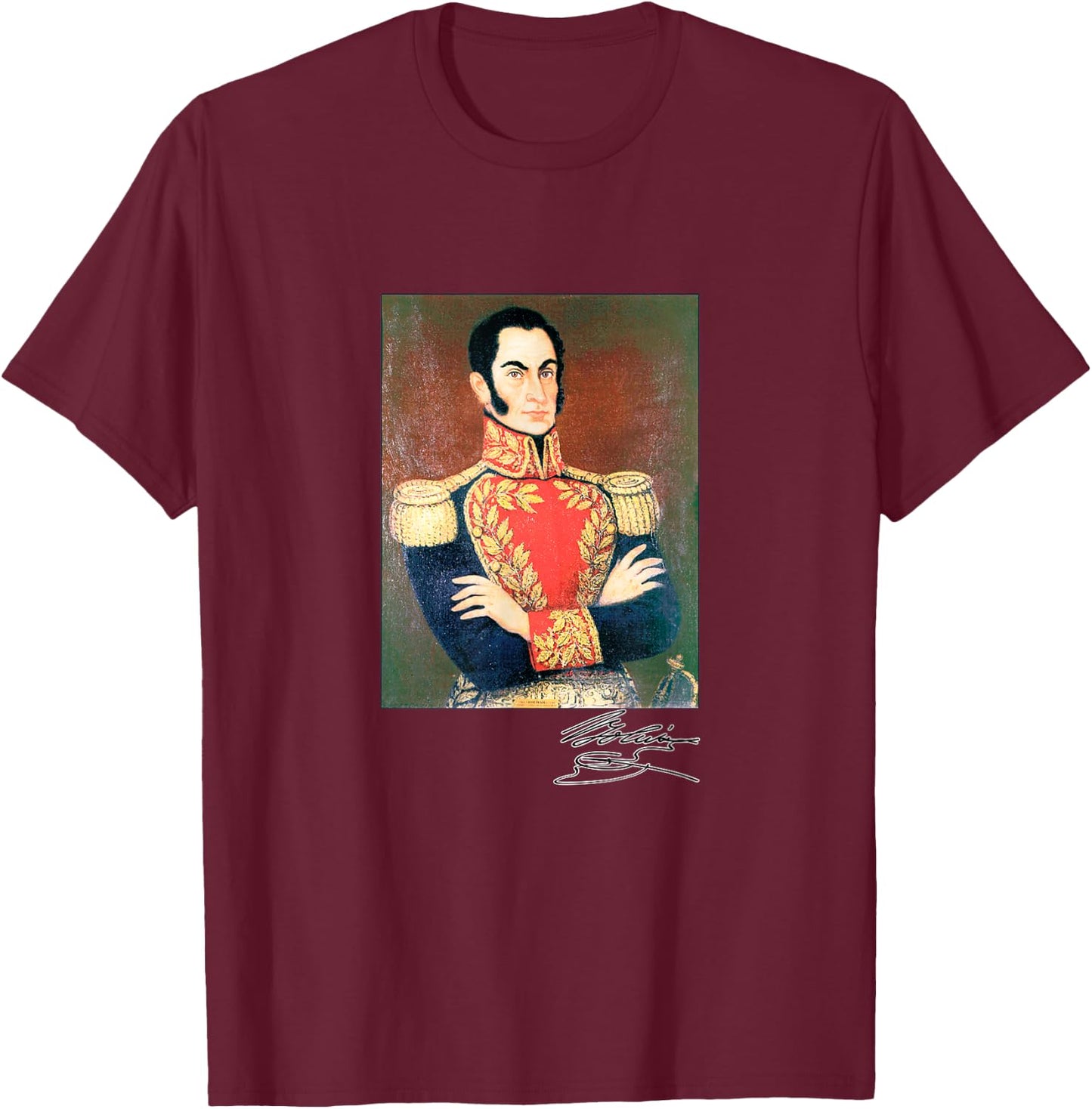 Leader Simon Bolivar T-Shirt - T-Shirt | Maroon
