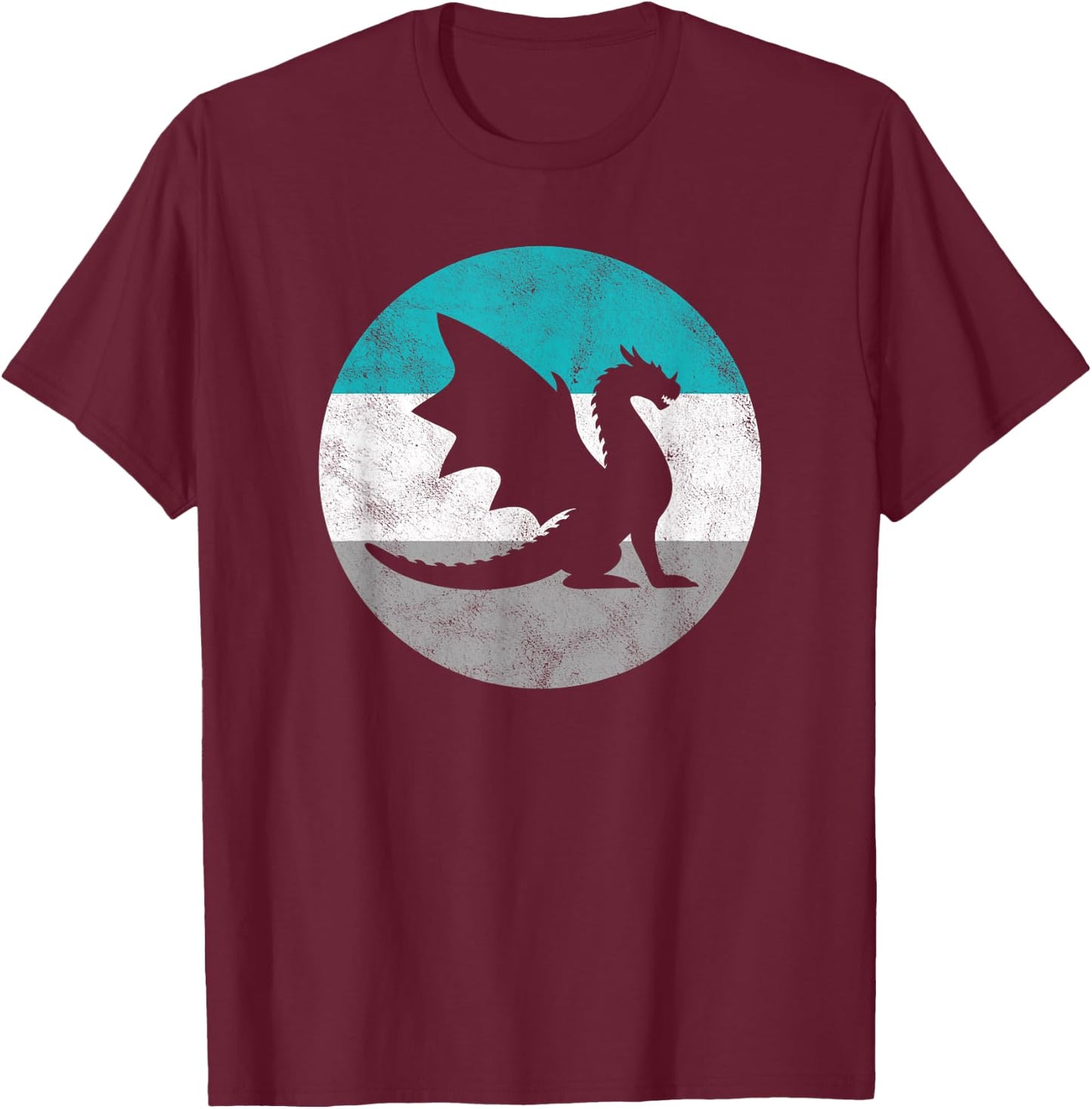 Dragon Retro Gift or Boys T-Shirt - T-Shirt | Maroon