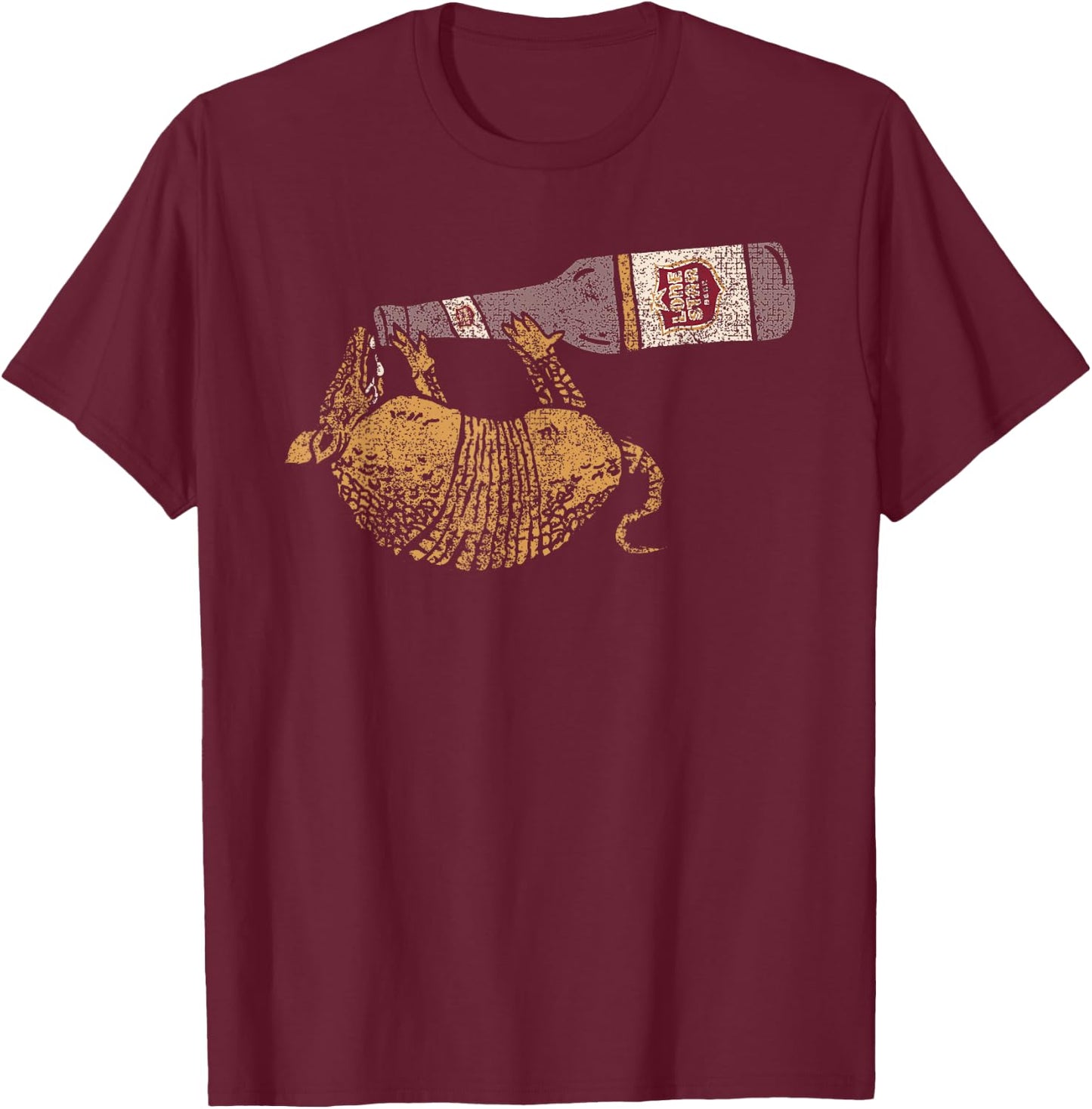 Lone Star Vintage Style - Texas Armadillo T-Shirt - T-Shirt | Maroon