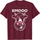 Emooo - Funny Graphic Emo Cow Pun Punk Grunge Lover T-Shirt - T-Shirt | Maroon