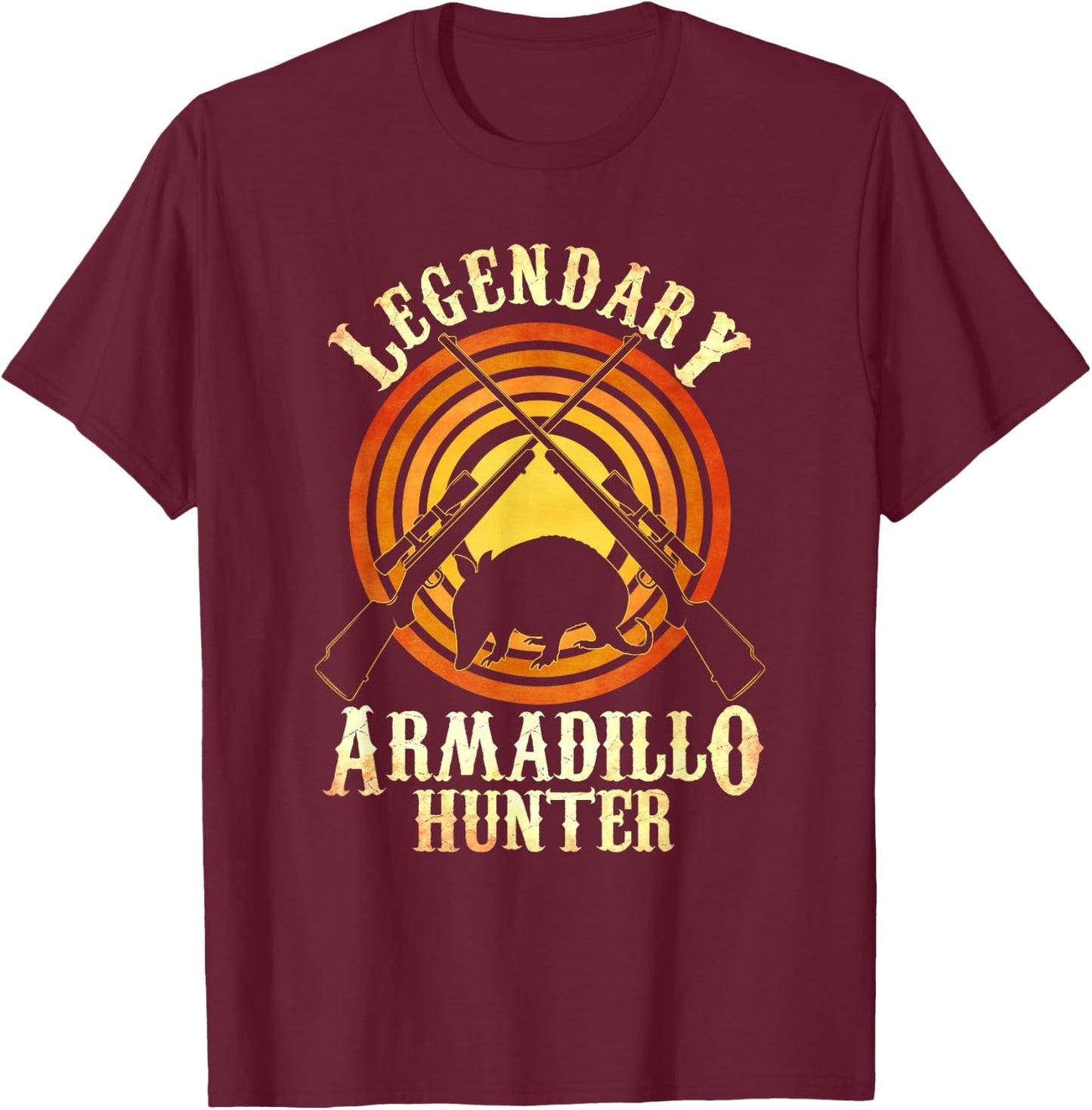 Legendary Armadillo Hunter Armadillo Armadillo Lover T-Shirt - T-Shirt | Maroon