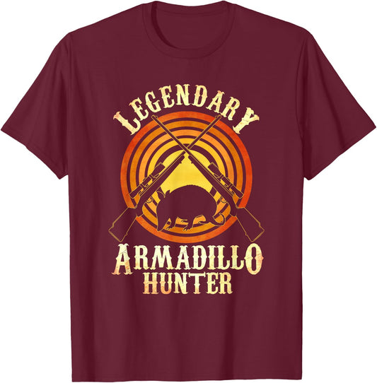 Legendary Armadillo Hunter Armadillo Armadillo Lover T-Shirt - T-Shirt | Maroon