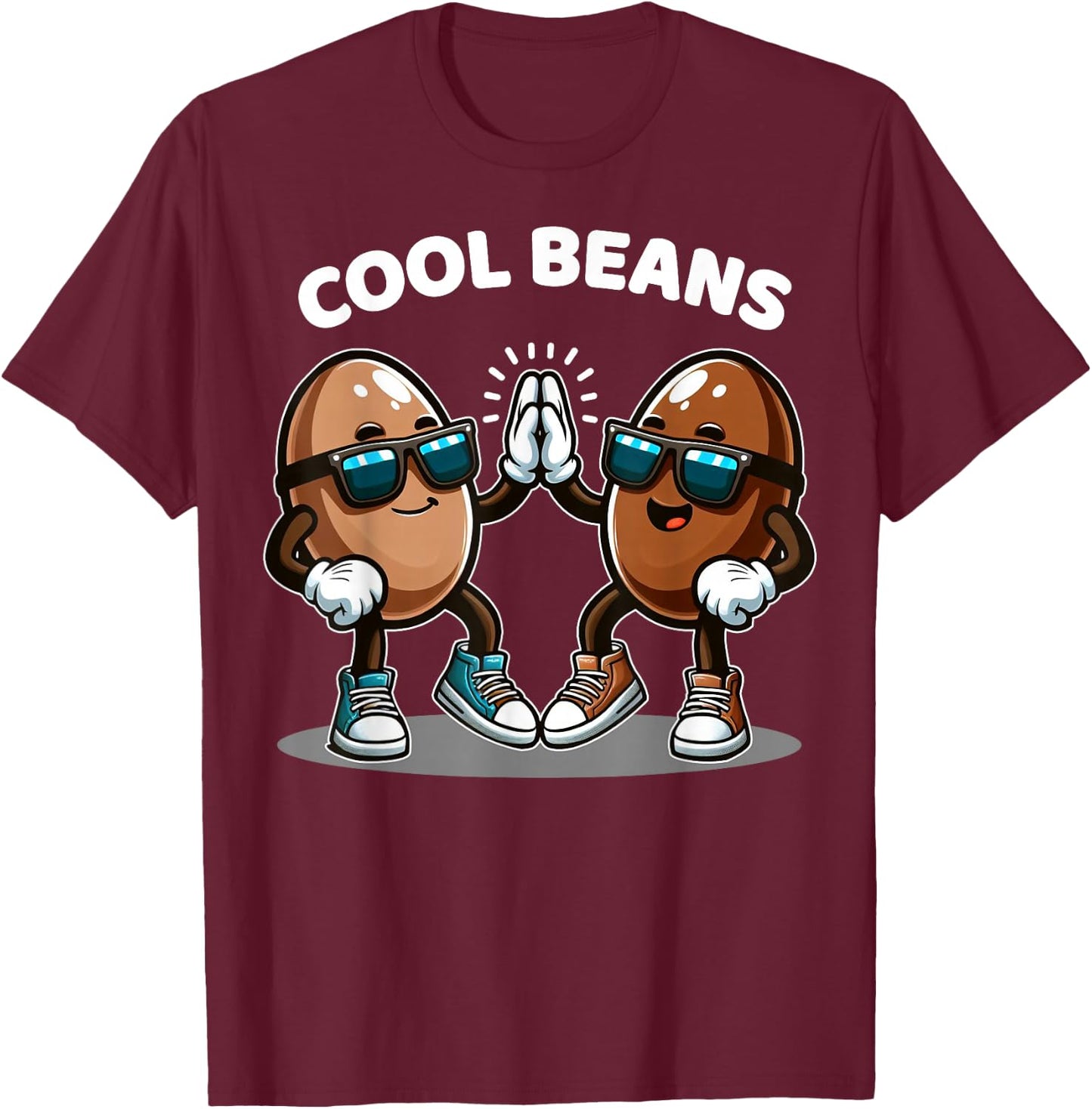 Cool Beans Food Funny Gifts Women Boys Girls Kids T-Shirt - T-Shirt | Maroon