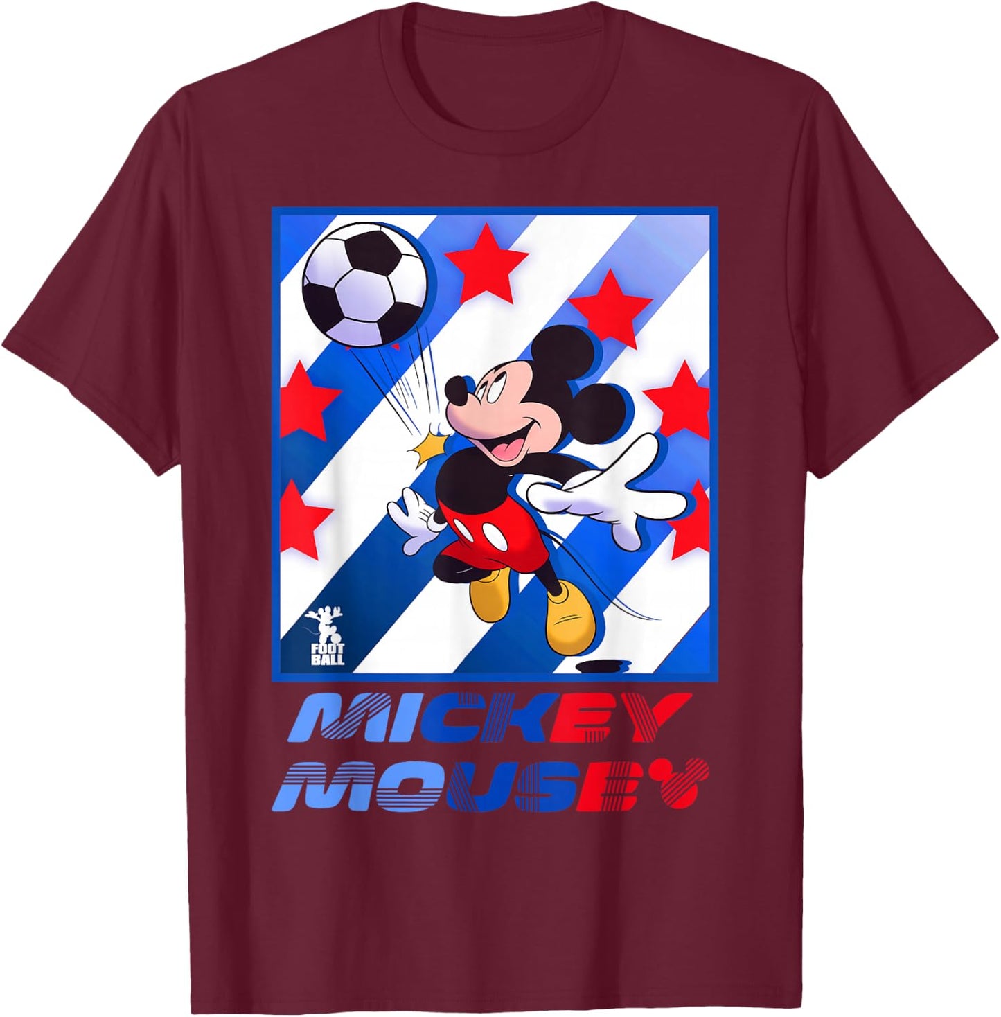 Disney Mickey and Friends Mickey Mouse Soccer USA T-Shirt - T-Shirt | Maroon