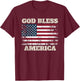 God Bless America Patriotic Happy 4th of July , Women T-Shirt - T-Shirt | Maroon