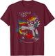 DJ RD Retro Rainbow Dash Fluttershy Rarity T-Shirt - T-Shirt | Maroon