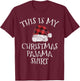 This is My Christmas Pajama Christmas Plaid Hat Gift T-Shirt - T-Shirt | Maroon