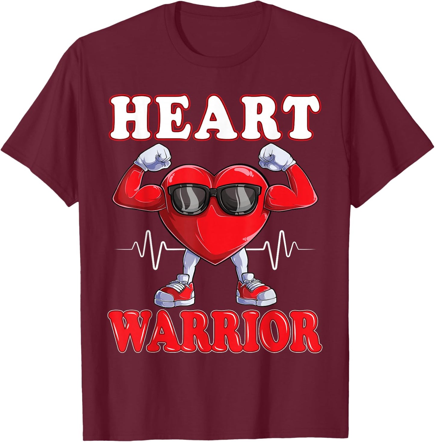 Heart Warrior CHD Awareness T-Shirt - T-Shirt | Maroon