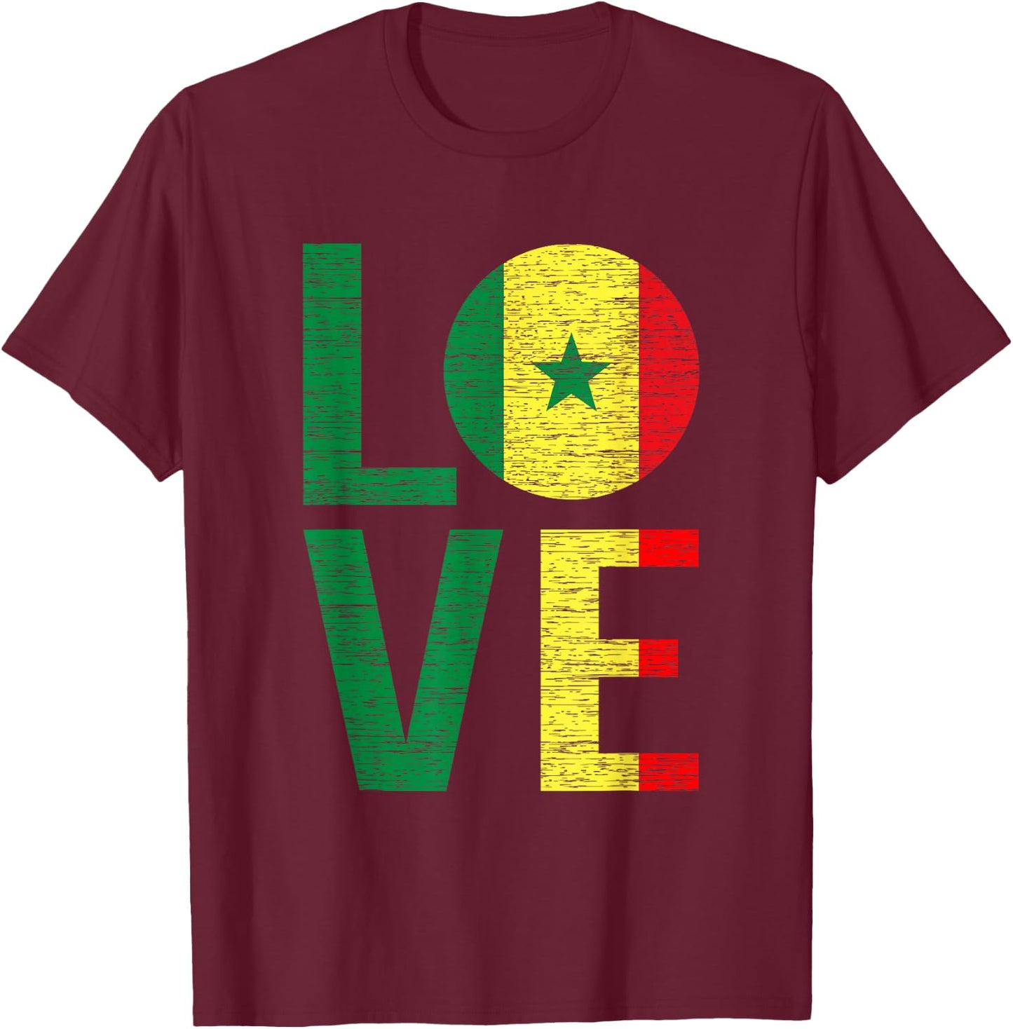 Funny Senegal Flag Shirt Roots From Usa Senegal T-Shirt - T-Shirt | Maroon