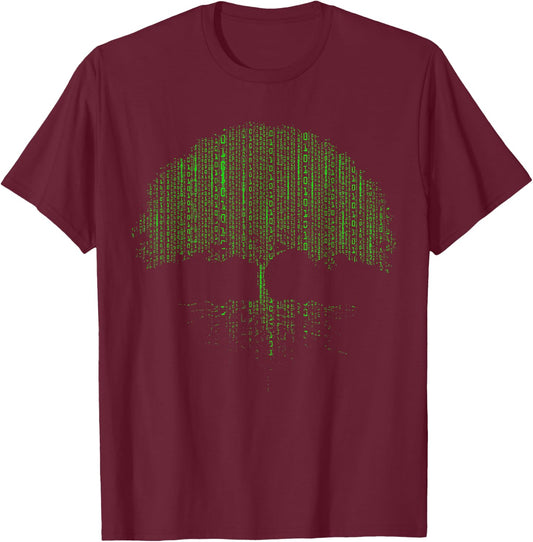 Debug Algorithm Debugger Gift Matrix Tree Programmer T-Shirt - T-Shirt | Maroon