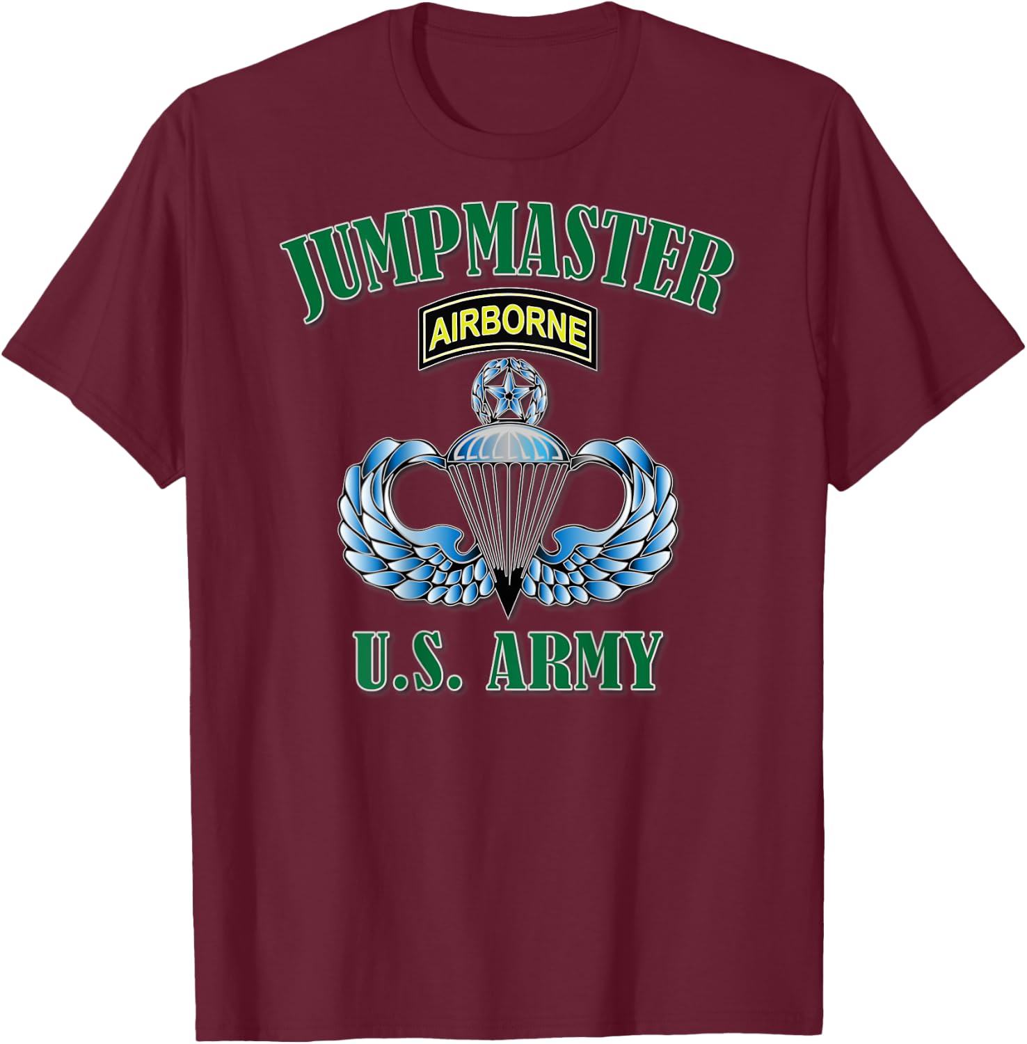 Jumpmaster- Master Wings (Back Design) T-Shirt - T-Shirt | Maroon