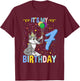 Its My 7th Birthday Wolf Lover T-Shirt - T-Shirt | Maroon