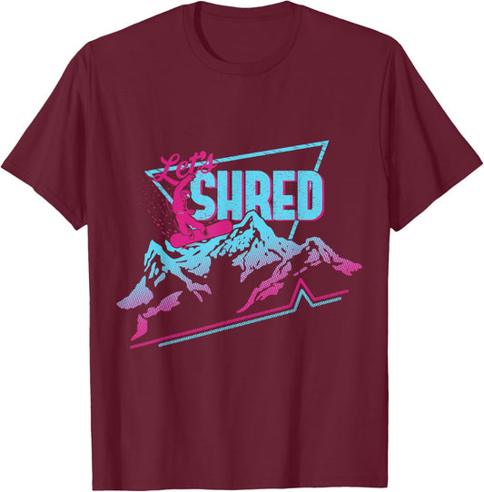 Vintage Snowboard Clothing 80s 90s Retro Snowboarding T-Shirt - T-Shirt | Maroon