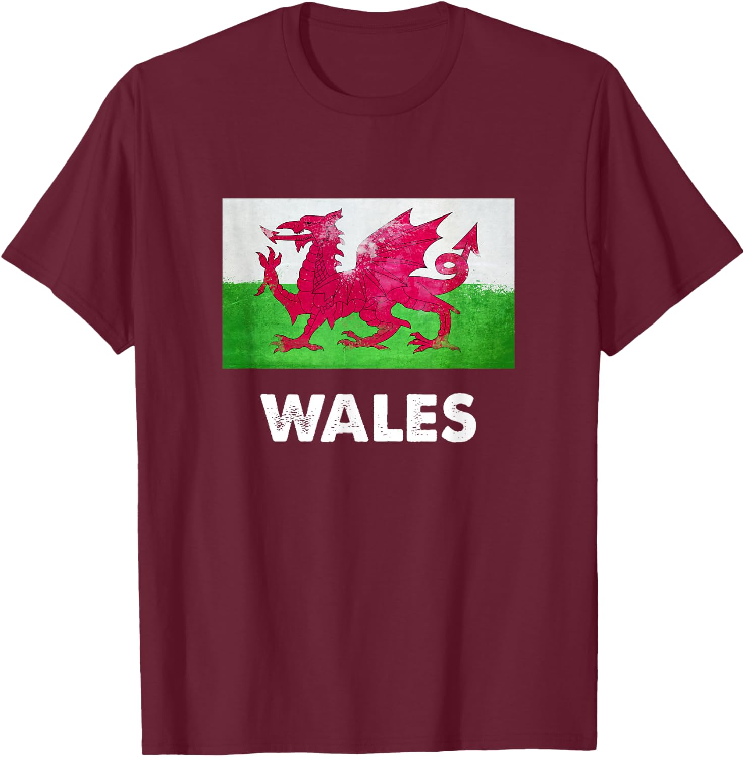 Wales Flag Shirt | Welsh T-Shirt - T-Shirt | Maroon