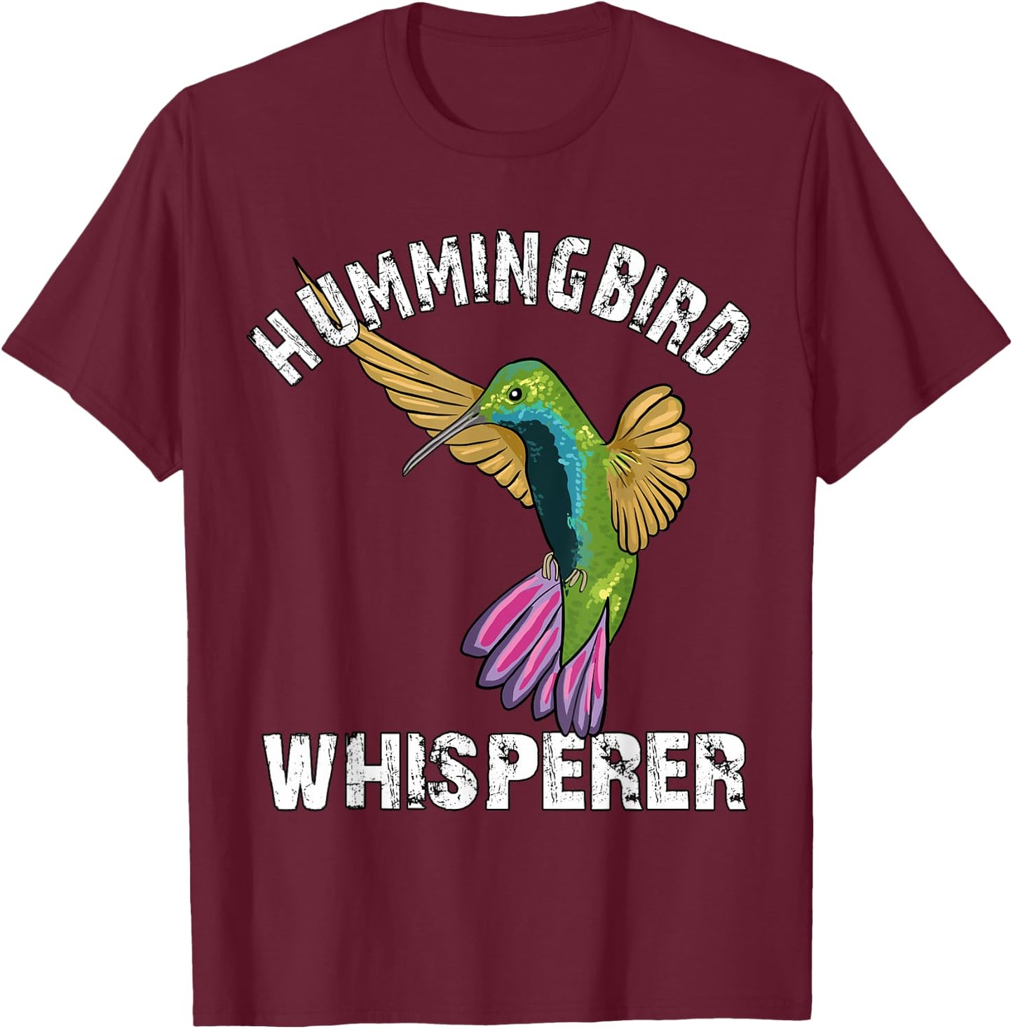 Hummingbird Whisperer Lover Hummingbird Art Love T-Shirt - T-Shirt | Maroon