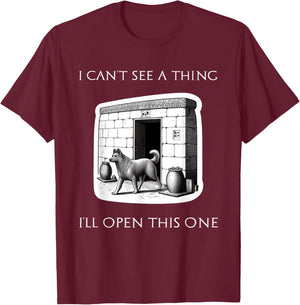 Sumerian Tavern Joke Dog Enters a Tavern with Fun T-Shirt - T-Shirt | Maroon