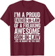 I'm A Proud Father-In-Law of Son-In-Law Shirt Fathers Day T-Shirt - T-Shirt | Maroon