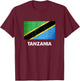Tanzania flag shirt, Tanzanian T-Shirt - T-Shirt | Maroon
