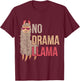 No Drama Llama T-Shirt - T-Shirt | Maroon
