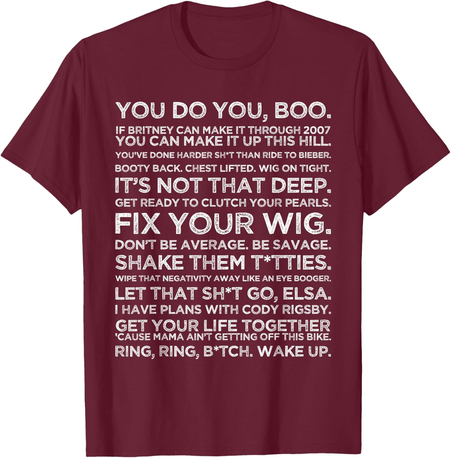 Cody Rigsby Motivational Workout T-Shirt - T-Shirt | Maroon