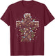 Jesus Cross Crucifix Christmas Lights - Jesus Christ Faith T-Shirt - T-Shirt | Maroon