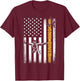 Funny Skydiving Gift Parachuting American Skydiver USA Flag T-Shirt - T-Shirt | Maroon