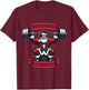No Lift No Gift Christmas Santa Gym Squat Weightlifting BB T-Shirt - T-Shirt | Maroon