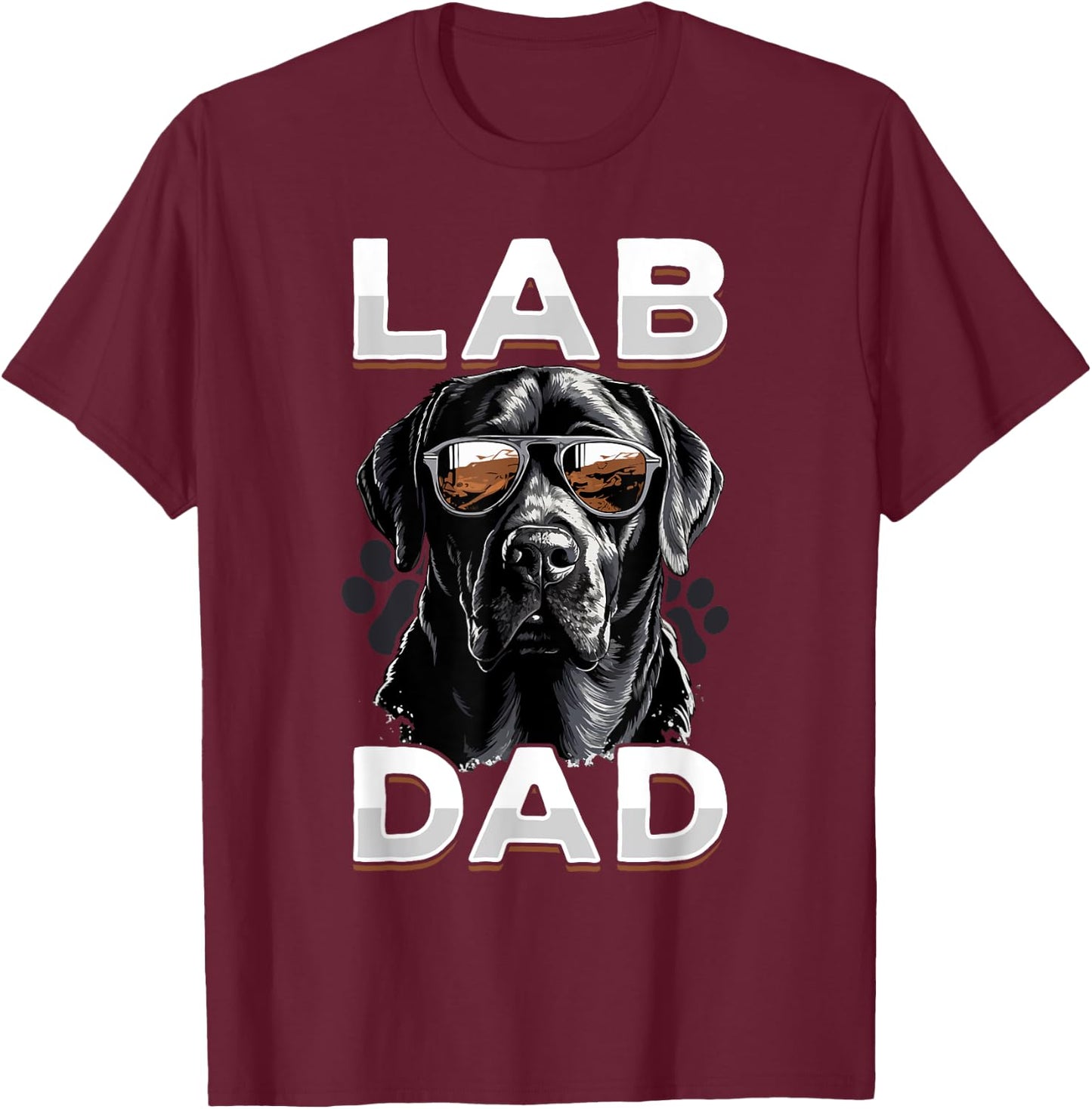 Labrador Retriever Dog Breed Pet - Lab Dad T-Shirt - T-Shirt | Maroon
