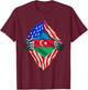 Azerbaijan Shirt USA Azerbaijan Flag Azerbaijani Roots T-Shirt - T-Shirt | Maroon