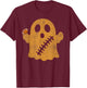 Football Cute Ghost Football Lover Halloween Football Player T-Shirt - T-Shirt | Maroon