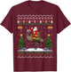 Emu Bird Ugly Xmas Gift Santa Riding Emu Christmas T-Shirt - T-Shirt | Maroon