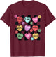 Spanish Valentine Conversation Hearts Feliz San Valentín T-Shirt - T-Shirt | Maroon